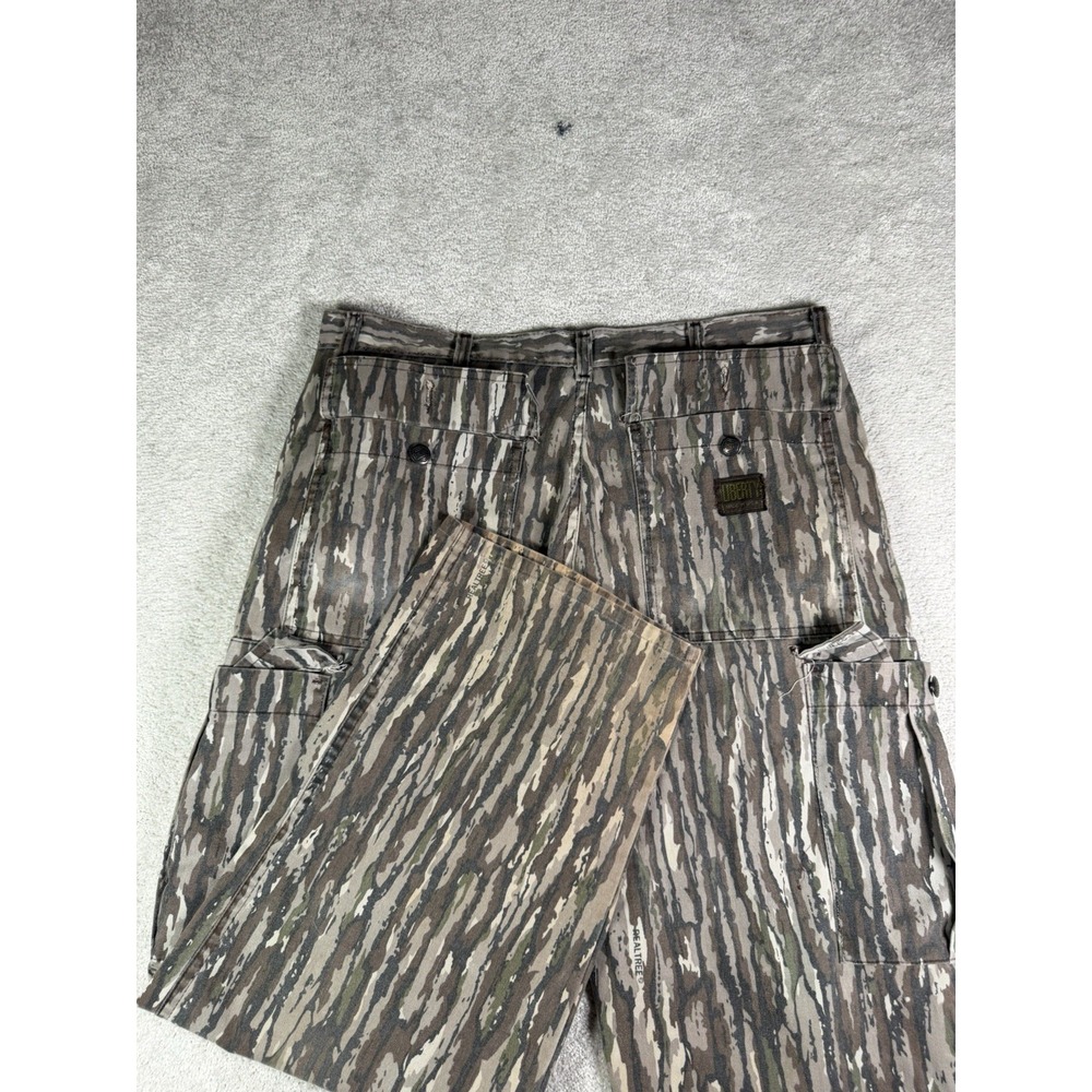 Vtg Liberty 80s Trebark Camo Pants 35x29* Cargo Pocket Tree Bark Hunting Outdoor